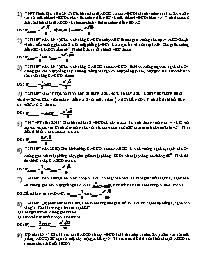 Bài toán Hình học không gian trong các đề thi
